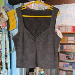 Women's Gray Sleeveless Top
